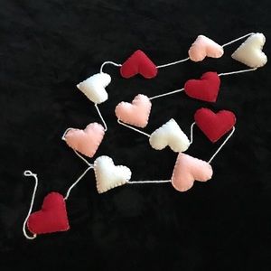 Handmade heart garland
